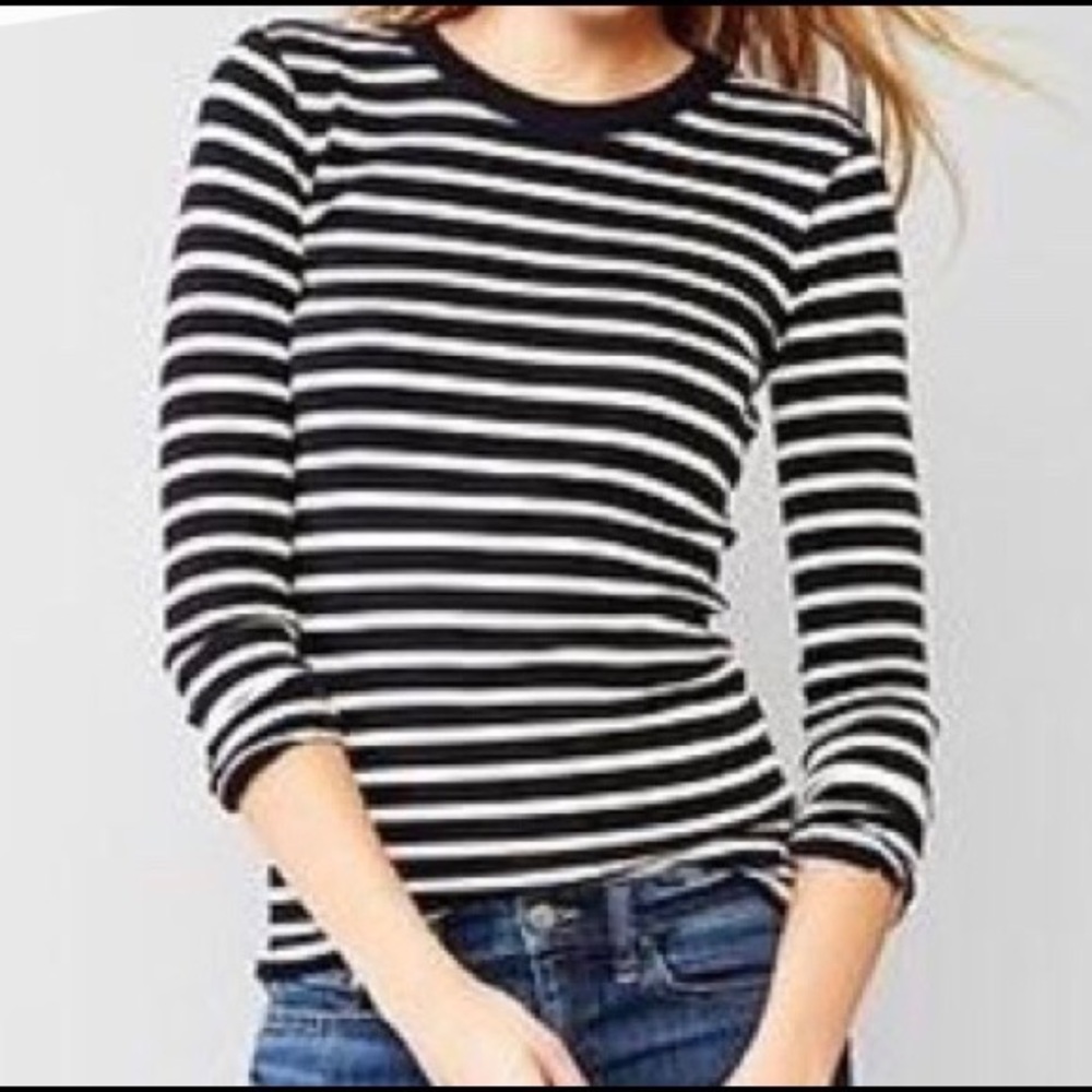Gap Bowery Super Soft Striped Long Sleeved Top
